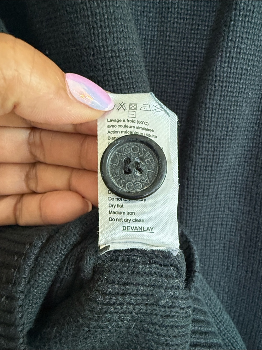 Lacoste Men's Charcoal Button-Front Lightweight Jacket - Picture 9 of 9